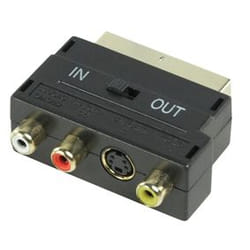 Valueline Scart - 3x RCA + SVHS SCART (21-pin) 3 x RCA + S-Video Noir