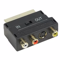 Valueline Scart - 3x RCA + SVHS SCART (21-pin) 3 x RCA + S-Video Noir