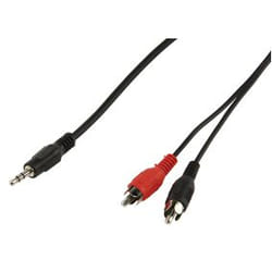 Valueline CABLE-458 câble audio 1,5 m 3,5mm 2 x RCA Noir