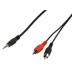 Valueline CABLE-458 câble audio 1,5 m 3,5mm 2 x RCA Noir