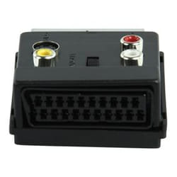 Valueline SCART 60 câble vidéo et adaptateur 3 x RCA + S-Video 2 x SCART (21-pin) Noir