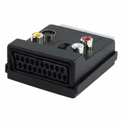 Valueline SCART 60 câble vidéo et adaptateur 3 x RCA + S-Video 2 x SCART (21-pin) Noir