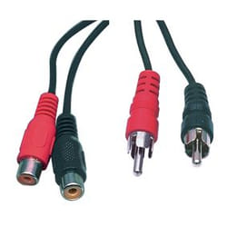 Valueline CABLE-451/2 câble audio 2 m 2 x RCA Noir, Rouge