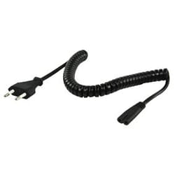 Valueline Euro - 8-Shaped Grooved, M/F Noir 2 m Coupleur C7