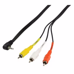 Valueline 1.5m 3 x RCA - 3.5mm, M - M, 3 x RCA, Mâle, 3,5mm, Mâle, 1,5 m, Noir