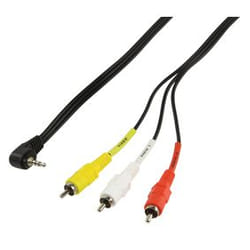 Valueline 1.5m 3 x RCA - 3.5mm, M - M câble audio 1,5 m 3,5mm Noir