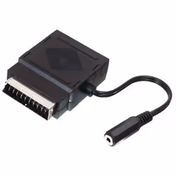 Valueline SCART 61, SCART (M), SCART (F) + 3.5mm (F), Noir