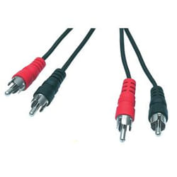 Valueline CABLE-452/2 câble audio 2,5 m 2 x RCA Noir, Rouge