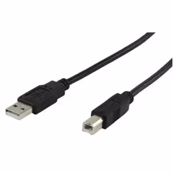 Valueline CABLE-141HS, 1,8 m, USB A, USB B, USB 2.0, Mâle/Mâle, Noir