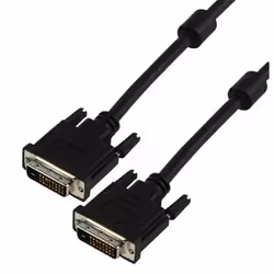 Valueline CABLE-193, 1,8 m, DVI-D, DVI-D, Noir, Nickel, Mâle/Mâle