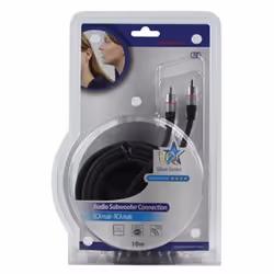 HQ 10m RCA M/M câble audio Noir