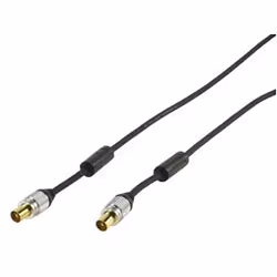 HQ 1.5m Coax M/M, 1,5 m, Coax M, Coax M, Noir