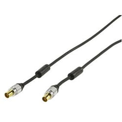 HQ 1.5m Coax M/M câble coaxial 1,5 m Noir