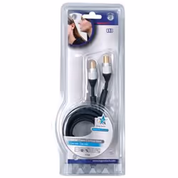 HQ 1.5m Coax M/M câble coaxial 1,5 m Noir