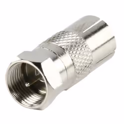 Valueline FC-026, F, Coaxial, Mâle, Femelle, Nickel, Argent