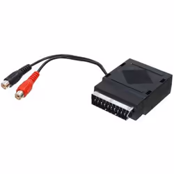 Valueline SCART 62, SCART (M), SCART (F) + 2 x RCA (F), Noir