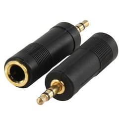 Valueline AC-005GOLD changeur de genre de câble 3.5mm 6,35 mm Noir