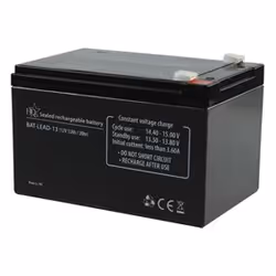 HQ Lead-Acid 12V 12Ah, Sealed Lead Acid (VRLA), 12 V, 1 pièce(s), Noir, 12000 mAh, 98 mm