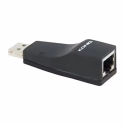 König USB 1.1 Ethernet, Avec fil, USB, Ethernet, 12 Mbit/s, Noir