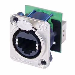 Neutrik NTR-NE8FDP, RJ45, Noir, Argent, Nickel, Acier zingué, Or, UL 94 V-0, 26 mm