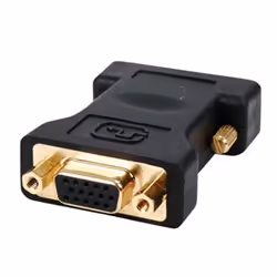 HQ DVI-I/VGA, m/f, DVI-I, VGA, Noir