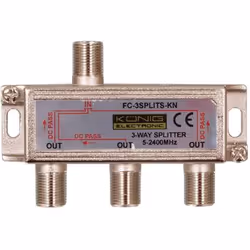 König FC-3SPLT-ST-KN, Diviseur de câbles, 5 - 2400 MHz, F