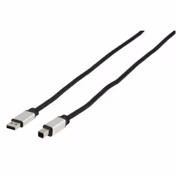 König USB 2.0, 5 m, USB A, USB B, USB 2.0, Mâle/Mâle, Noir
