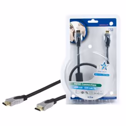 HQ 75cm HDMI High Speed, 0,75 m, HDMI Type A (Standard), HDMI Type A (Standard), Noir