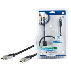 HQ 75cm HDMI High Speed câble HDMI 0,75 m HDMI Type A (Standard) Noir