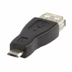 Valueline CMP-ADAP35, USB A (F), USB B micro (M), Noir