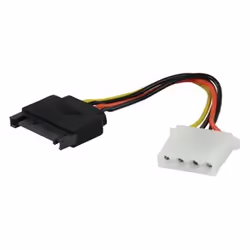 Valueline Cable-277, 0,15 m, SATA 15 broches, Molex (4-pin), Femelle, Femelle, 35 mm