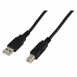 Valueline CABLE-149-1.8 câble USB 1,8 m USB 2.0 USB A USB B Noir