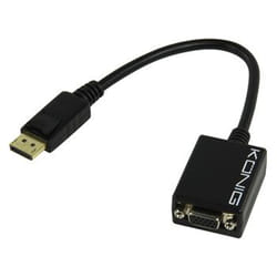 König DisplayPort - VGA 0,2 m VGA (D-Sub) Noir