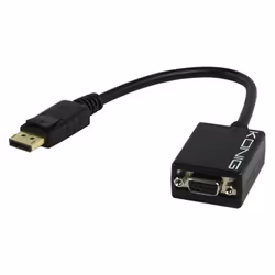 König DisplayPort - VGA 0,2 m VGA (D-Sub) Noir