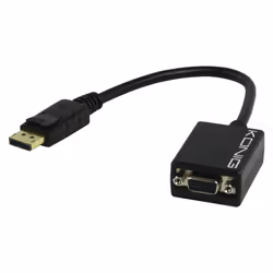 König DisplayPort - VGA 0,2 m VGA (D-Sub) Noir