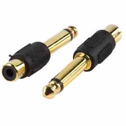 Valueline AC-021GOLD, RCA, 6,35 mm, Noir