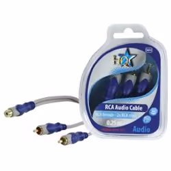 HQ SA-015-0.2, RCA, Mâle, 2 x RCA, Femelle, 0,25 m, Bleu, Gris