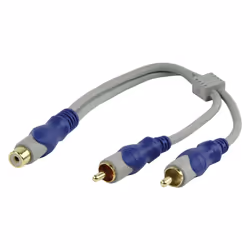 HQ SA-015-0.2 câble audio 0,25 m RCA 2 x RCA Bleu, Gris