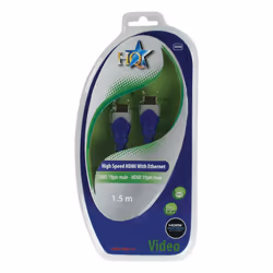 HQ SV-400-1.5 câble HDMI 1,5 m HDMI Type A (Standard) Bleu, Gris