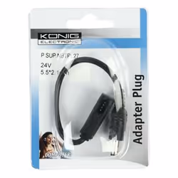 König P.SUP.NBTPL27 adaptateur prise d'alimentation Noir