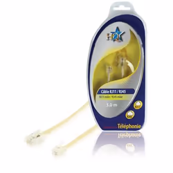 HQ HQBF-T017-3.0, 3 m, RJ-11, RJ-45, Blanc