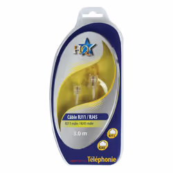 HQ HQBF-T017-3.0 câble de téléphone 3 m Blanc