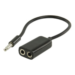 Valueline 3.5mm - 2x3.5mm, 0.2m câble audio 0,21 m 3,5mm Noir
