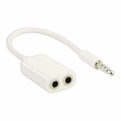 Valueline 0.2m, 3.5mm - 2x 3.5mm câble audio 0,2 m 3,5mm 2 x 3.5mm Blanc