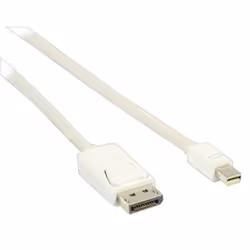 Valueline 1m Mini DP - DP, 1 m, DisplayPort, mini DisplayPort, Blanc, Mâle/Femelle