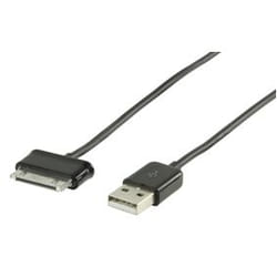 Valueline 1m, Samsung USB2.0 A - 30pin câble de téléphone portable Noir 30-pin