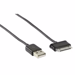 Valueline 1m, Samsung USB2.0 A - 30pin câble de téléphone portable Noir 30-pin