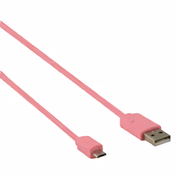 Valueline 1m, USB 2.0 A - Micro B, 1 m, USB A, Micro-USB B, USB 2.0, Mâle/Mâle, Rose