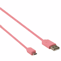 Valueline 1m, USB 2.0 A - Micro B câble USB USB A Micro-USB B Rose