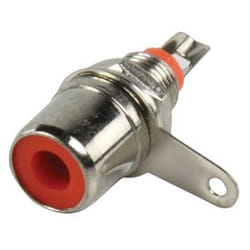 Valueline CC-115 connecteur de fils RCA (F) Rouge, Argent